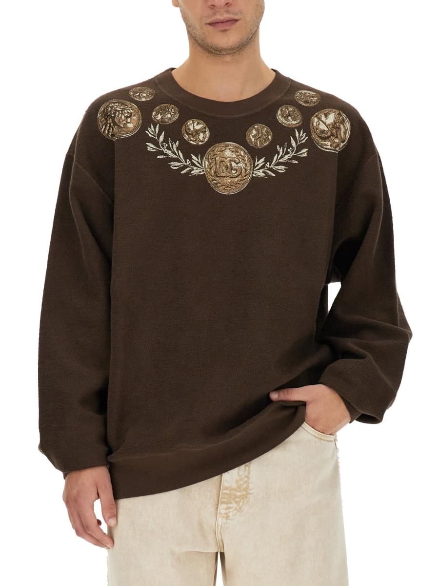 Dolce & Gabbana Men Coin Print Sweatshirt DOLCE & GABBANA
