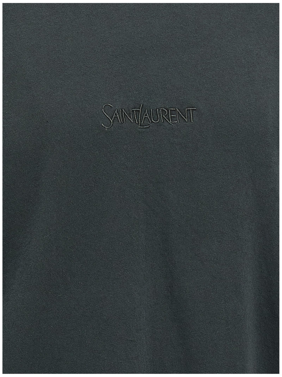 Saint Laurent Men Logo Embroidery T-Shirt SAINT LAURENT