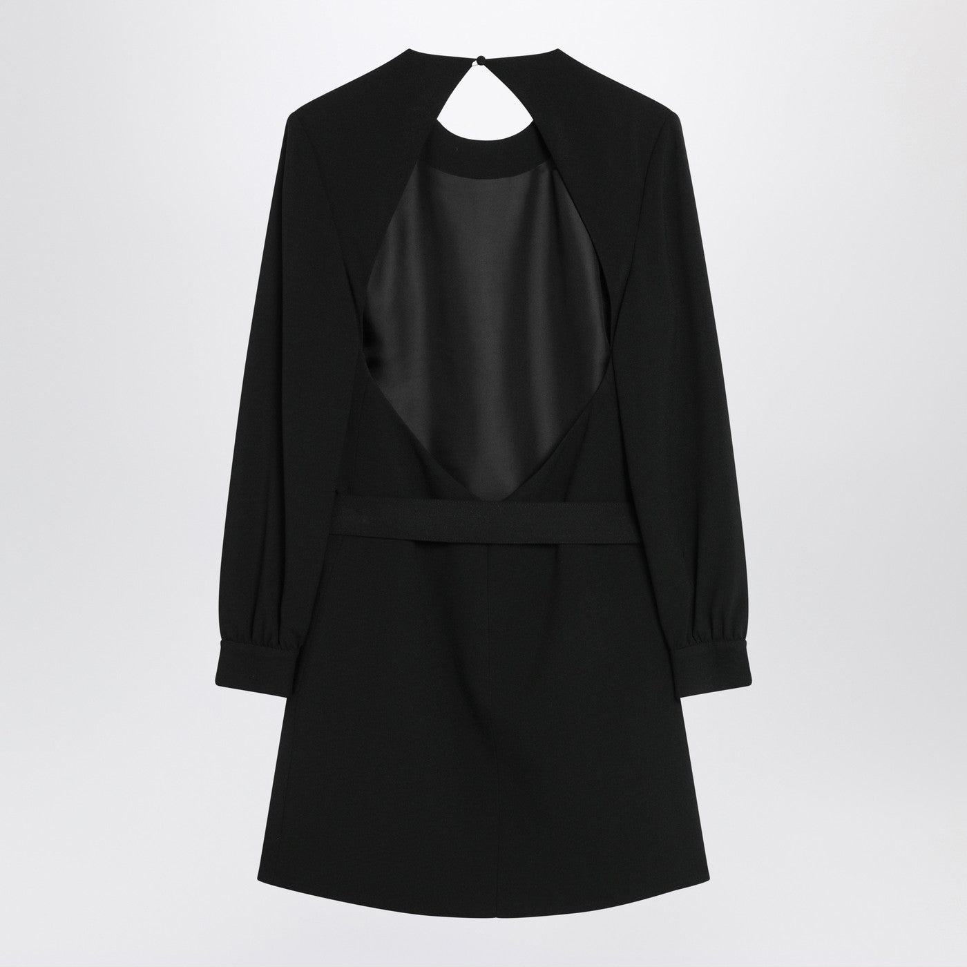 Saint Laurent Black Mini Dress With Belt Women SAINT LAURENT