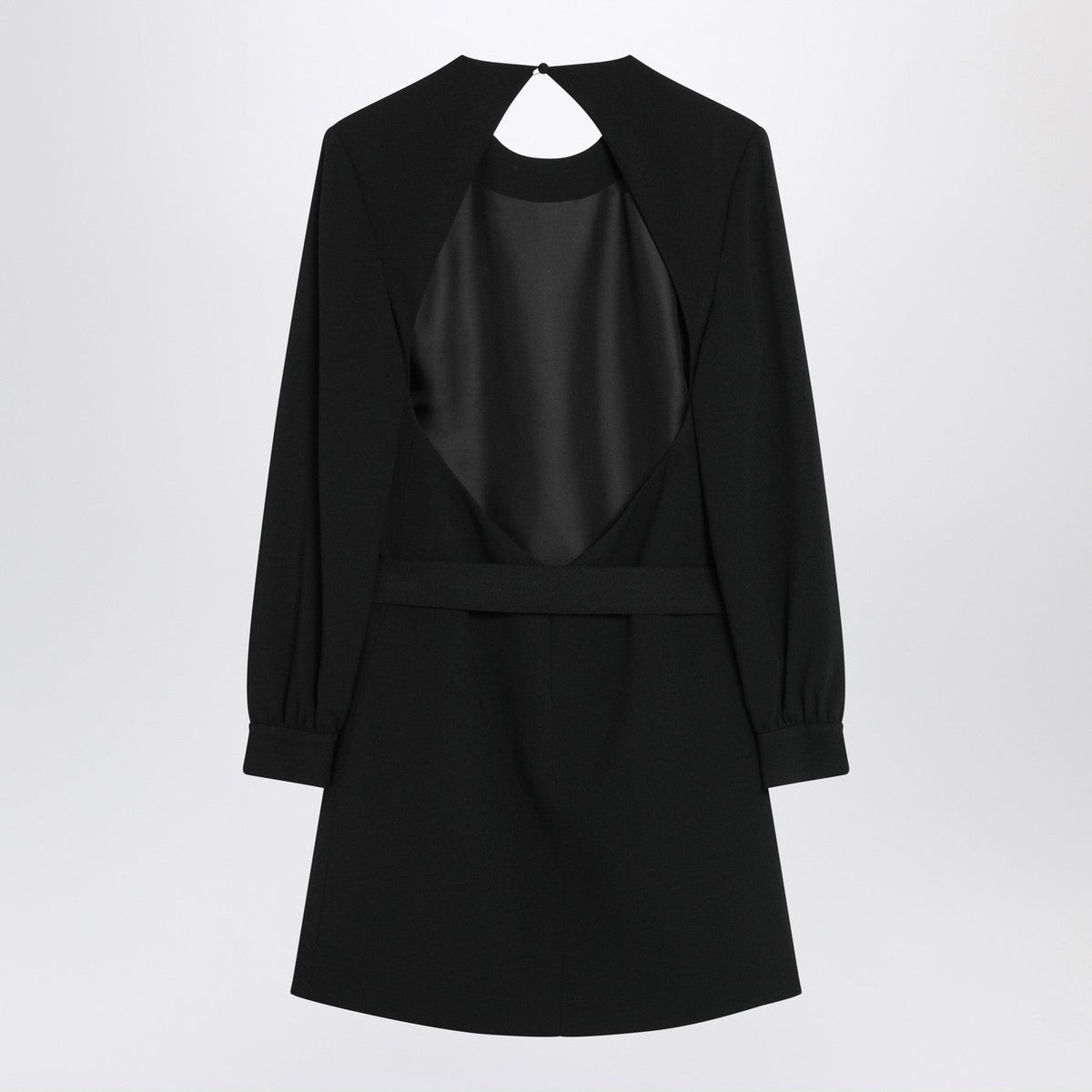 Saint Laurent Black Mini Dress With Belt Women SAINT LAURENT