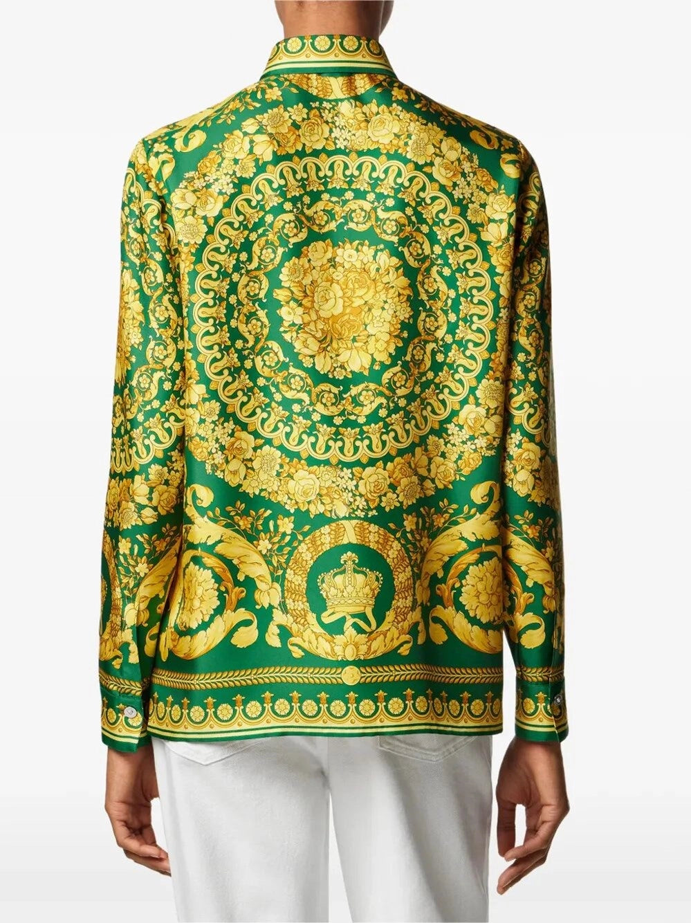 Versace Women Formal Shirt With `Baroque Heritage` Print VERSACE