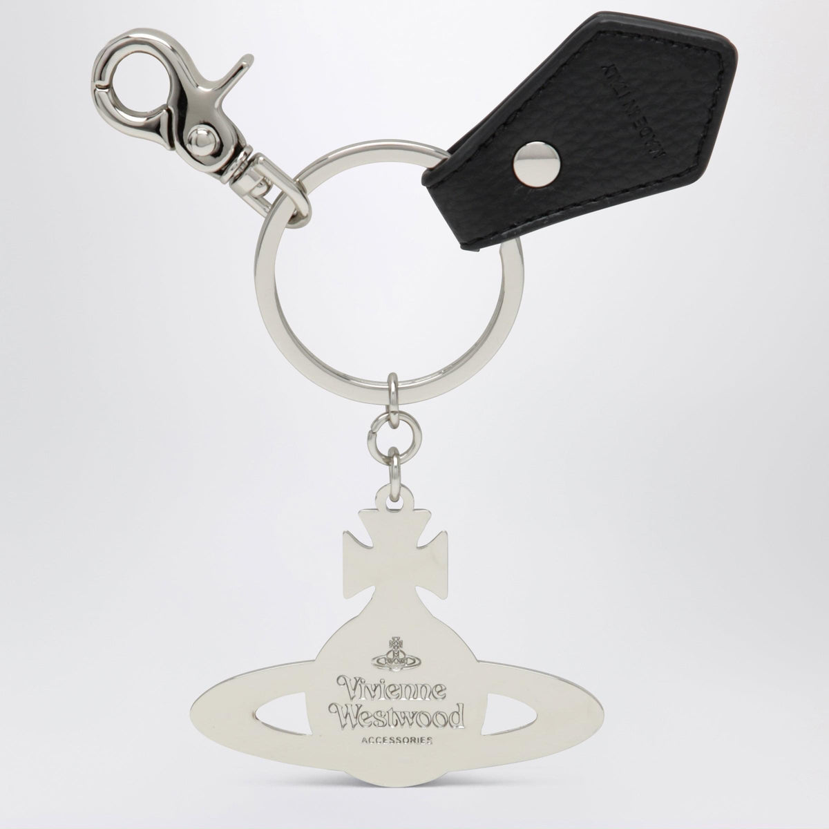 Vivienne Westwood Hammered Orb Keyring In Hammered Iron, Silver Women VIVIENNE WESTWOOD