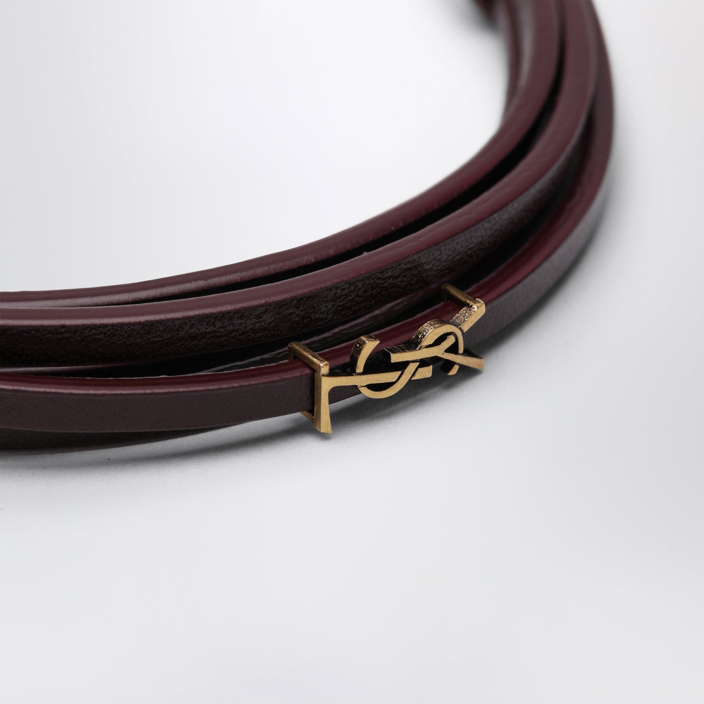 Saint Laurent Cassandre Multi-Wrap Leather Bracelet Women SAINT LAURENT