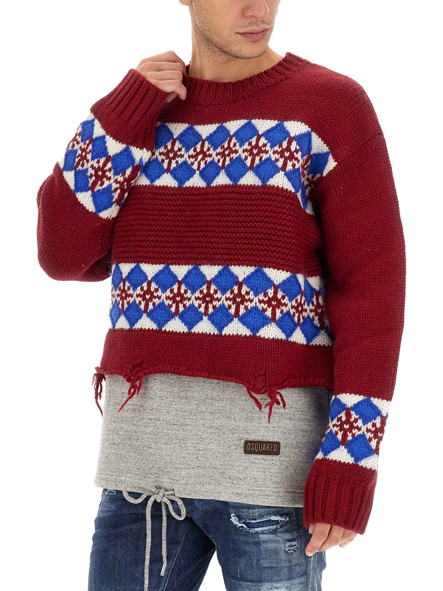 Dsquared2 Men Jacquard Knit DSQUARED2