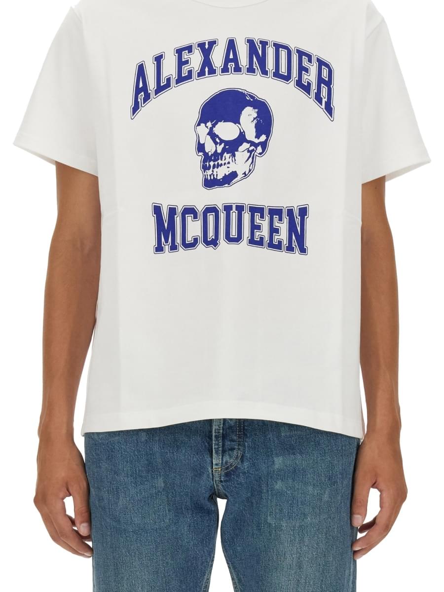 Alexander Mcqueen Men Skull Logo T-Shirt ALEXANDER MCQUEEN