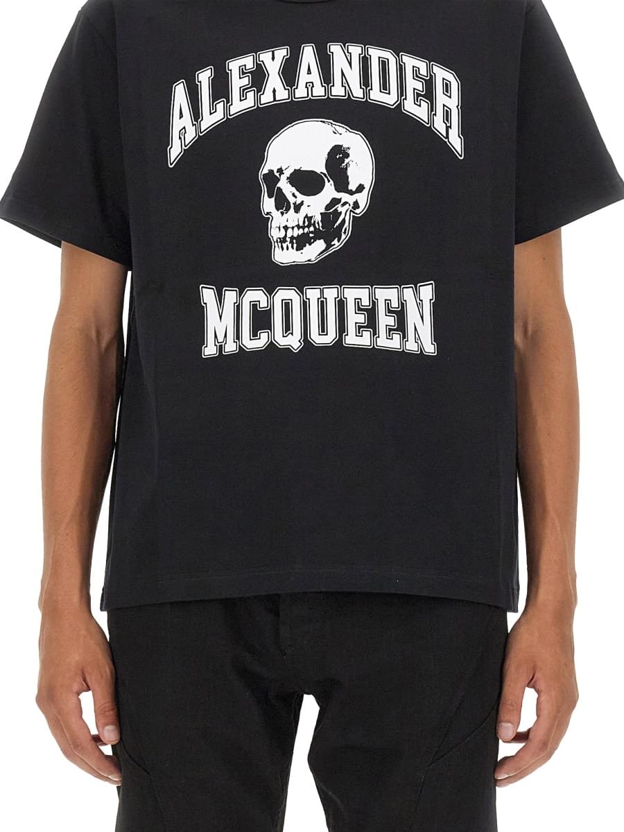 Alexander Mcqueen Men Skull Logo T-Shirt ALEXANDER MCQUEEN