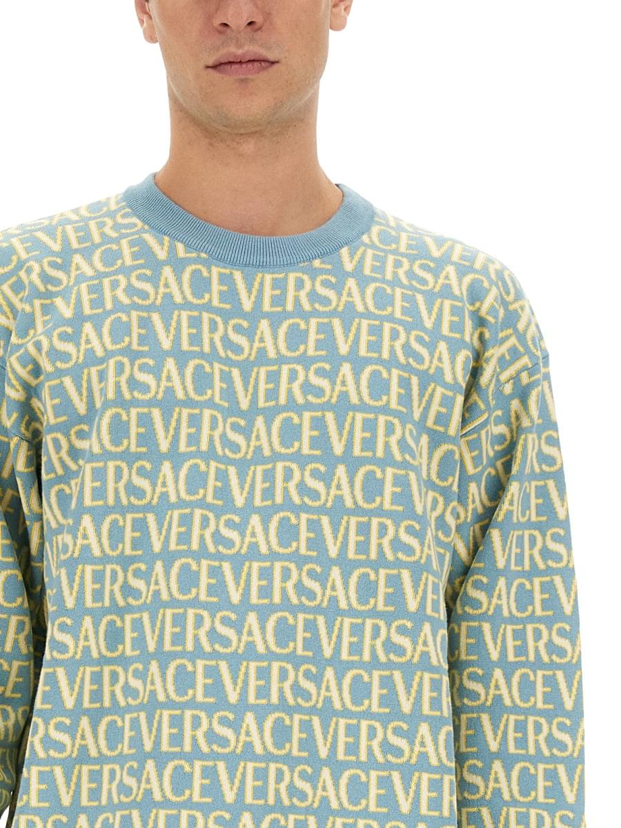 Versace Men Allover Logo Jersey VERSACE