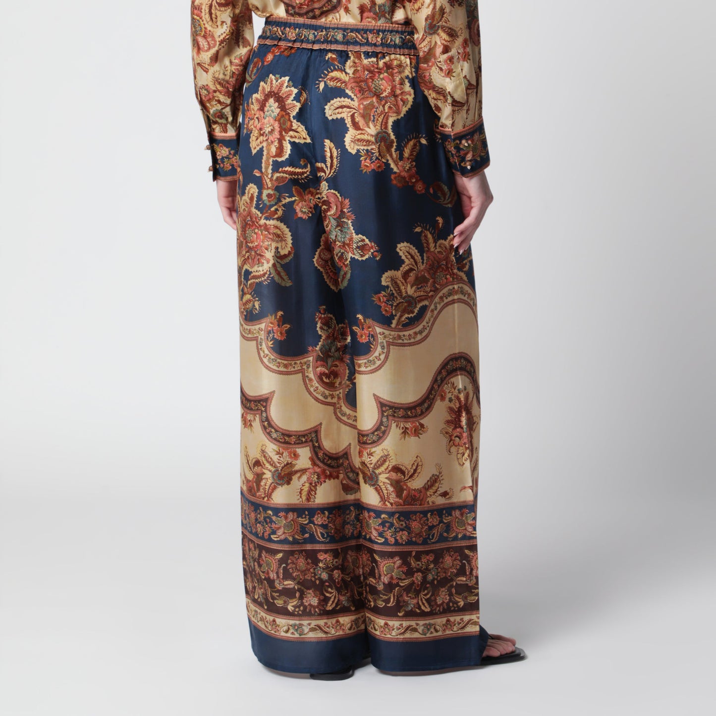 Zimmermann Aster Navy Jacobean Trousers Women ZIMMERMANN