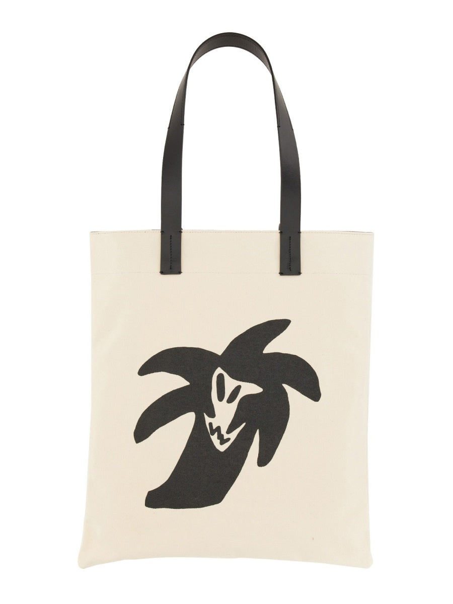 Palm Angels Men Cotton Canvas Shopping Bag PALM ANGELS