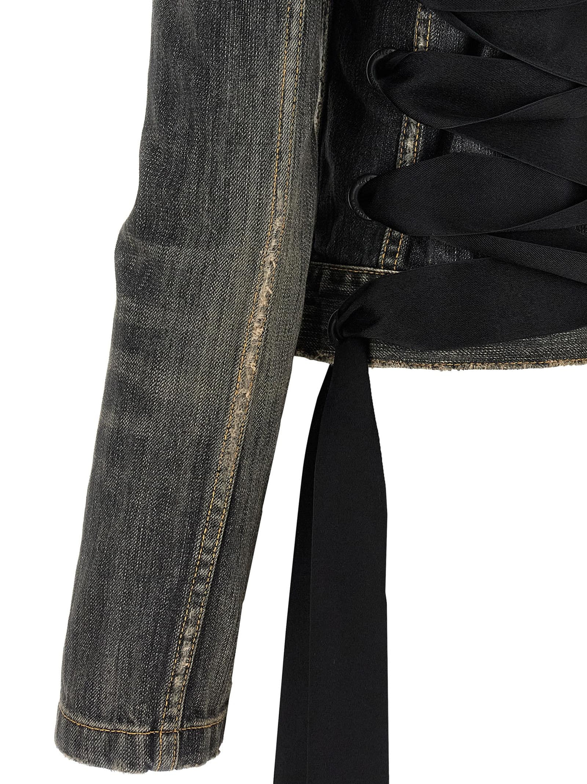 Balenciaga Women 'Lace Up' Denim Jacket BALENCIAGA