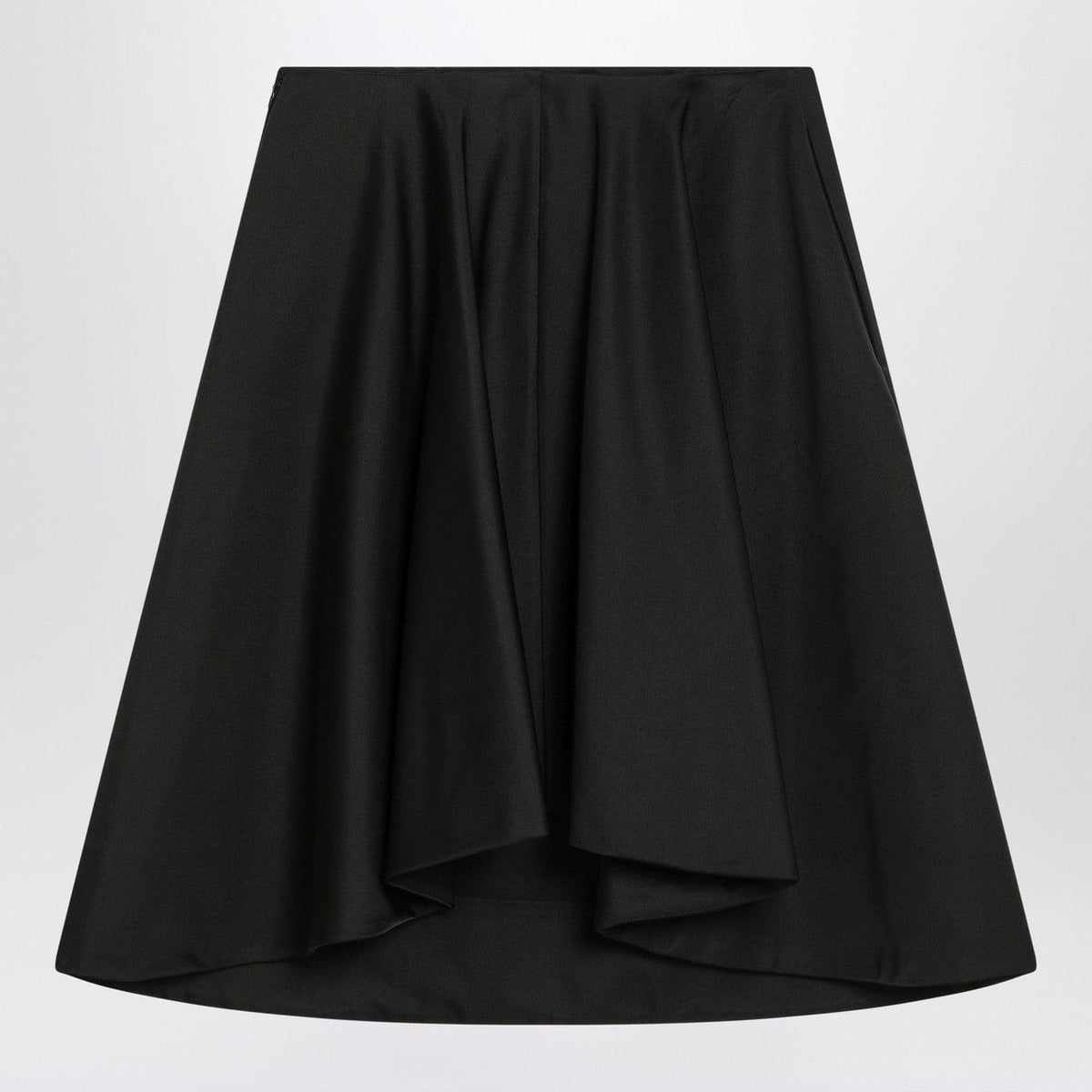 Alexander Mcqueen Flared Black Skirt In Silk Blend Women ALEXANDER MCQUEEN