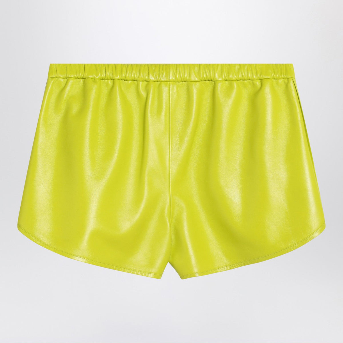 Gucci Lime Green Shorts In Leather Women GUCCI