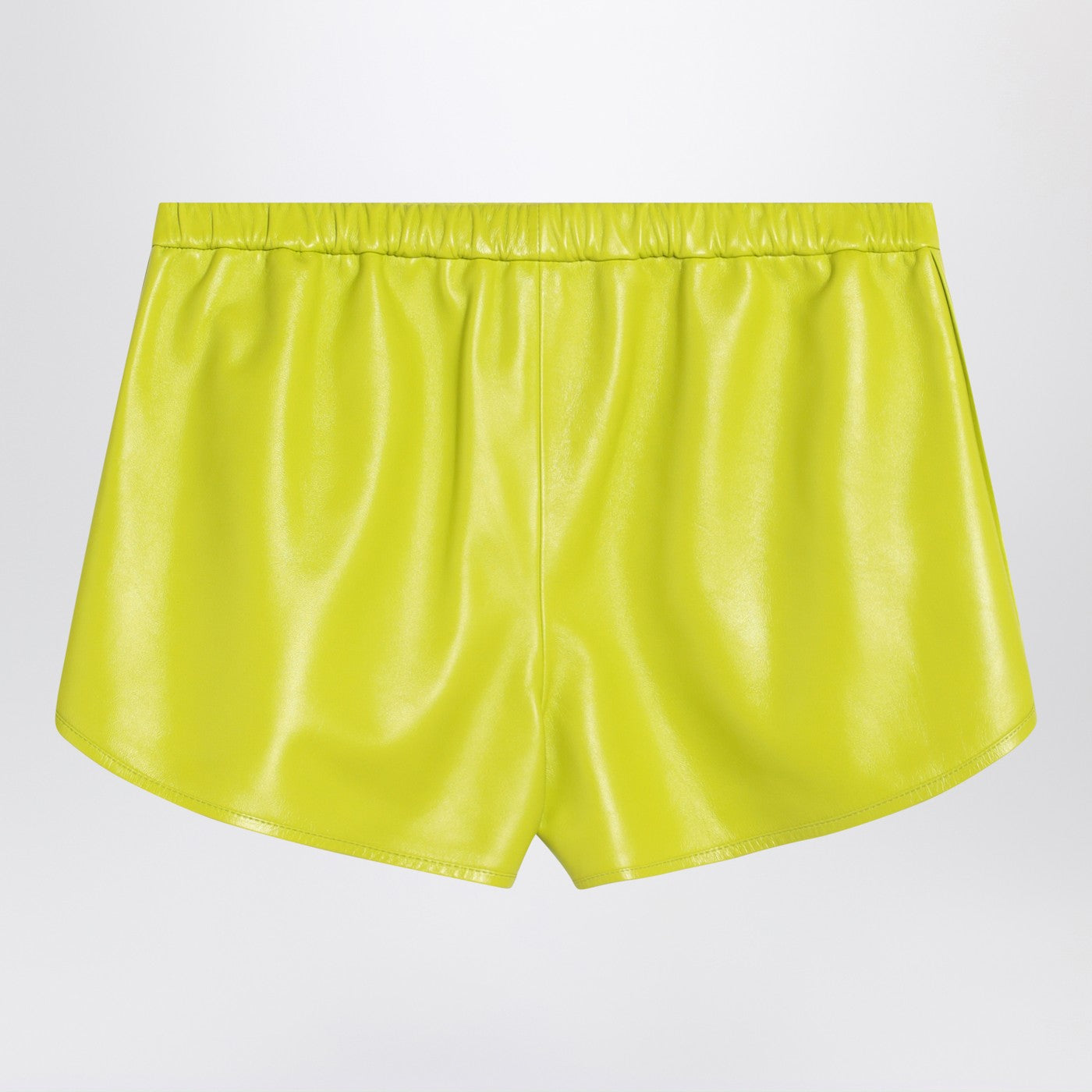 Gucci Lime Green Shorts In Leather Women GUCCI