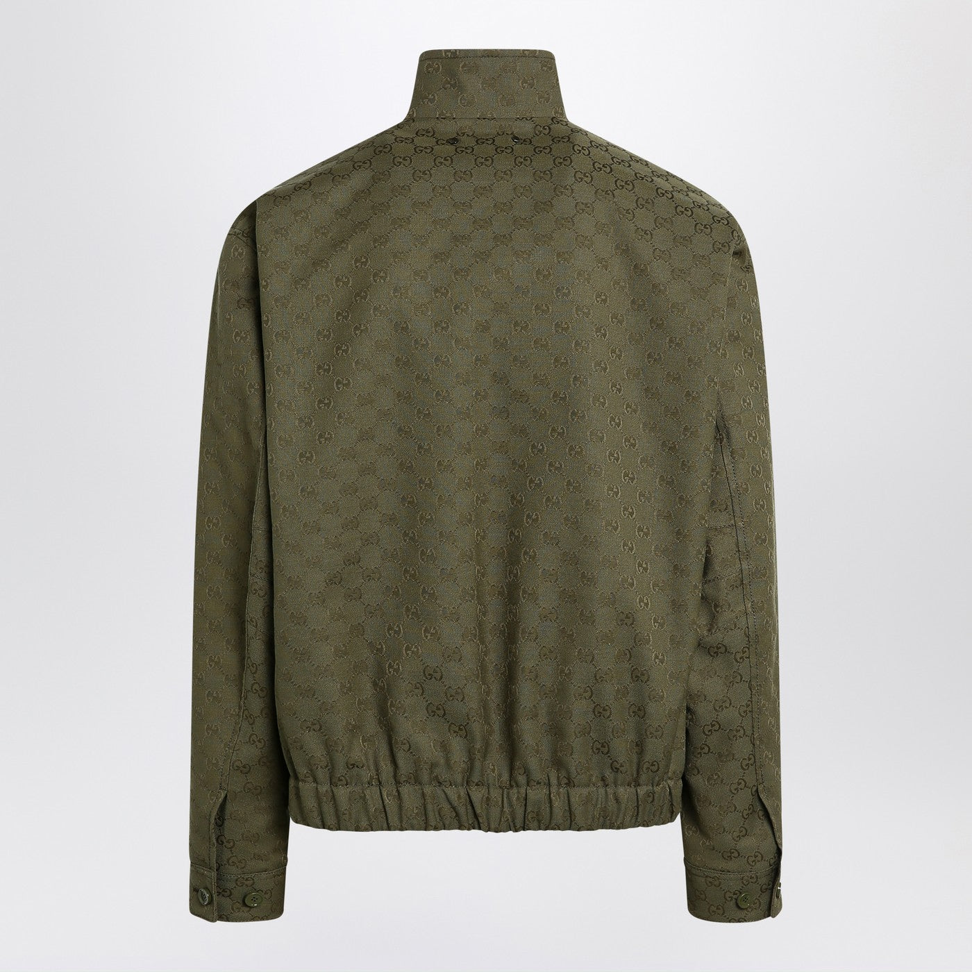 Gucci Green Forest Bomber In Gg Fabric Men GUCCI
