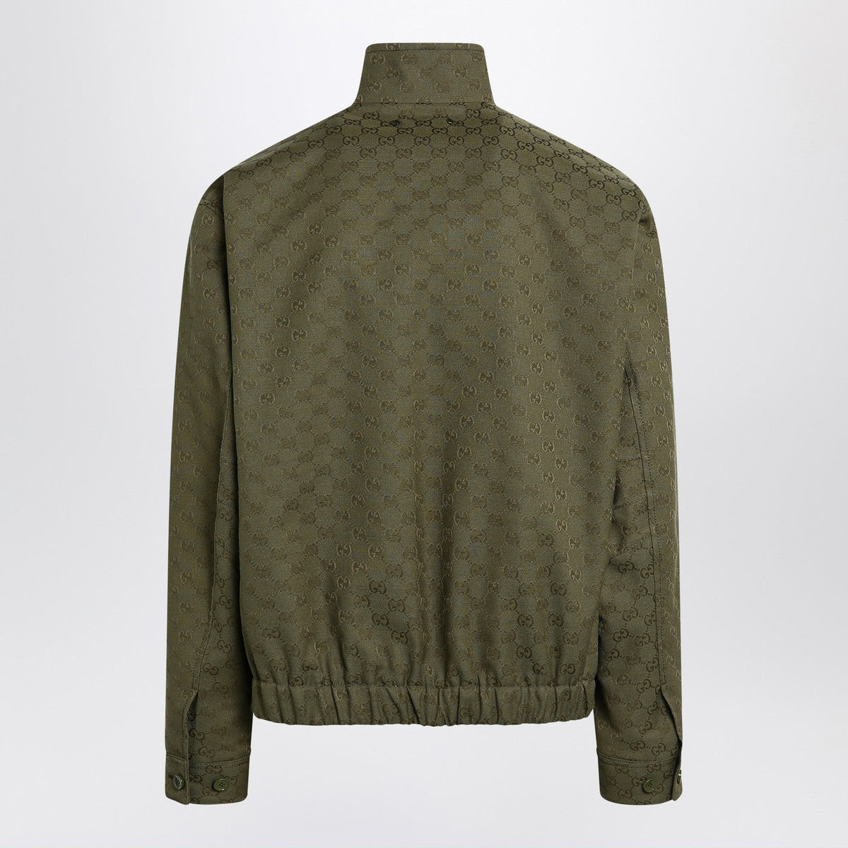 Gucci Green Forest Bomber In Gg Fabric Men GUCCI