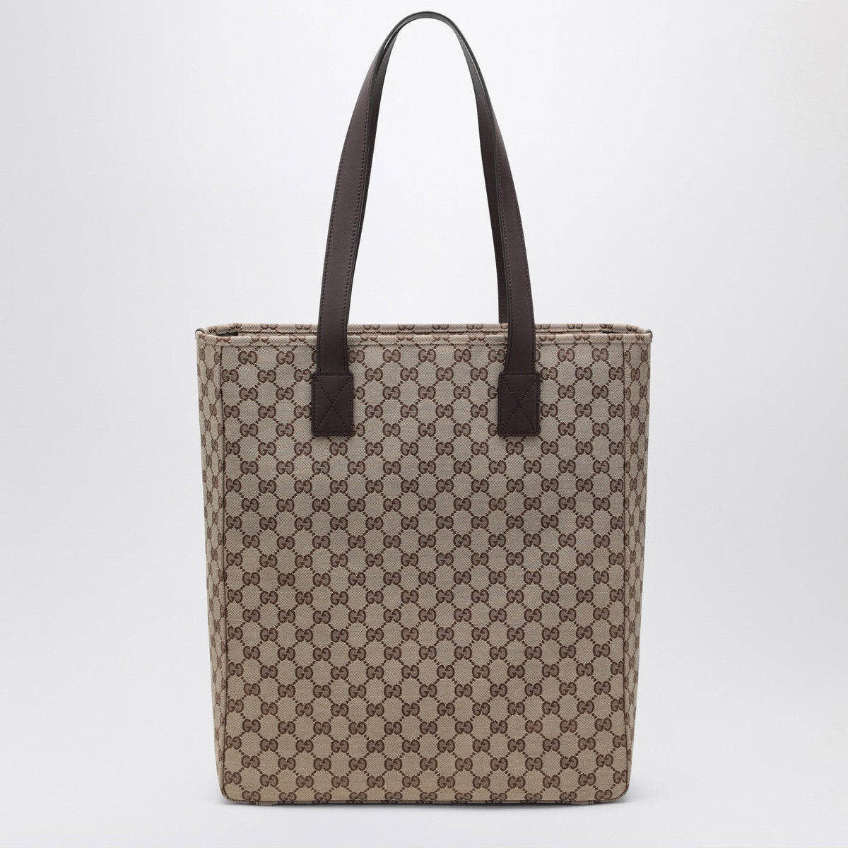 Gucci Large Gg Beige Fabric Shopping Bag Men GUCCI