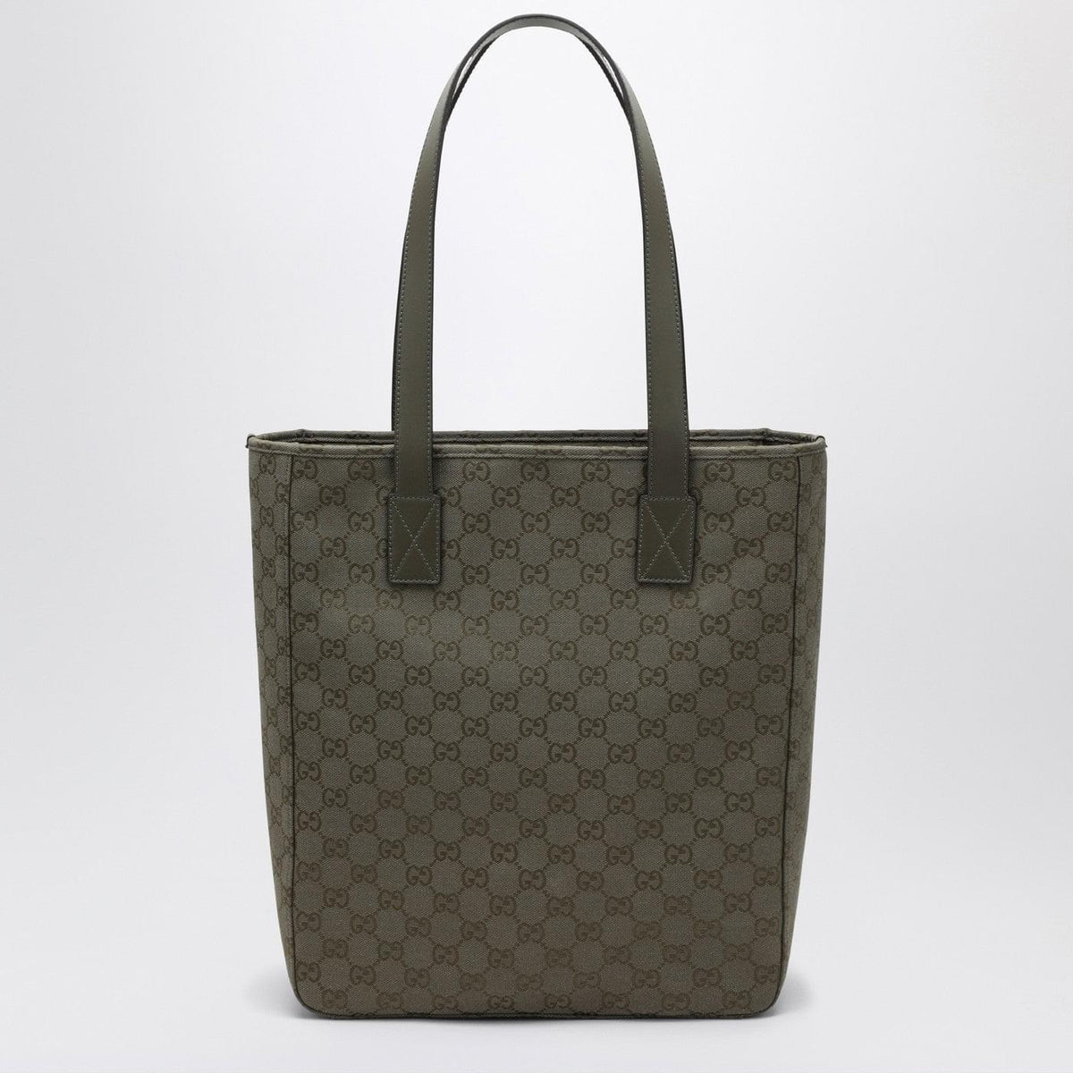 Gucci Medium Shopping Bag In Green Gg Fabric Men Men GUCCI