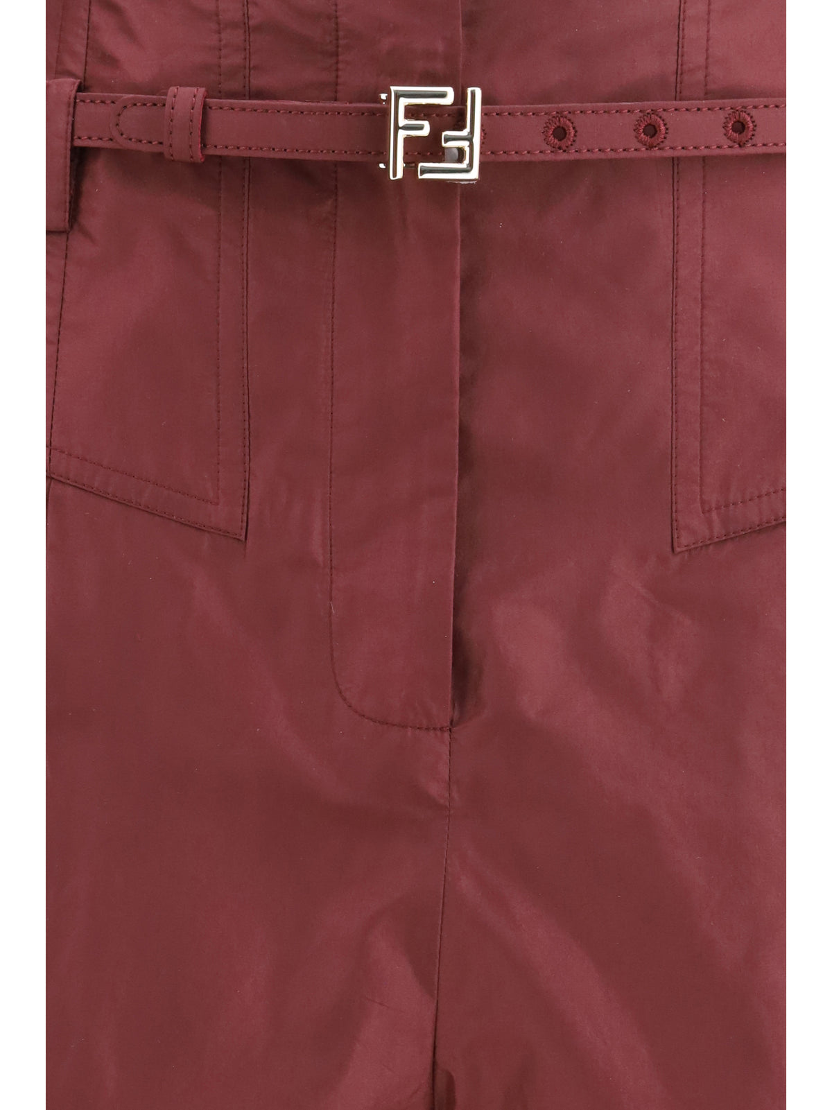 Fendi Women Taffeta Silk Pants