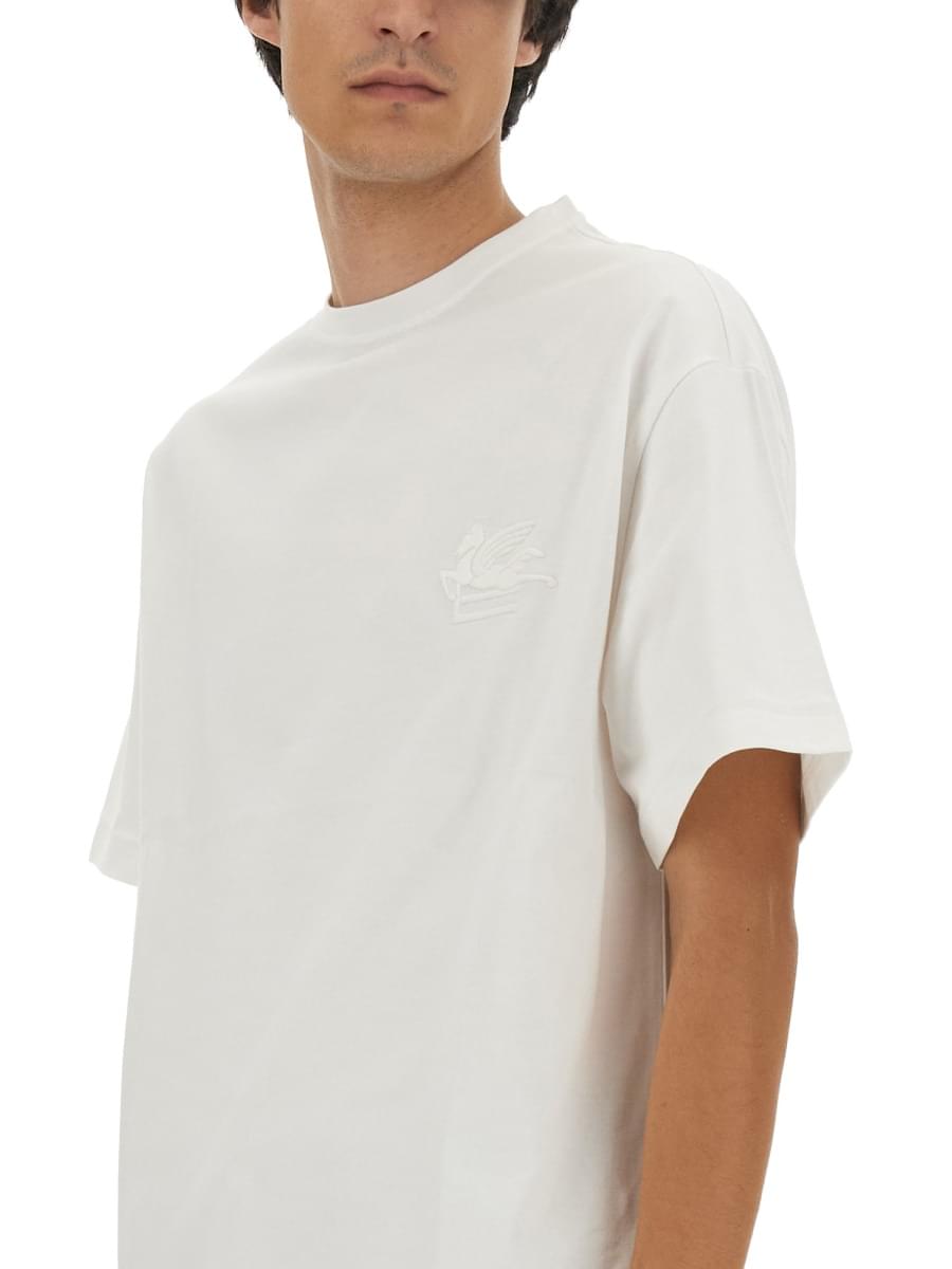 Etro Men T-Shirt With Pegasus Embroidery ETRO