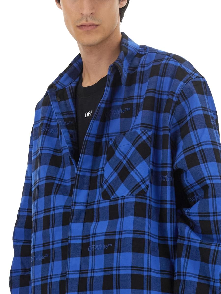 Off-White Men Check Print Shirt OFF-WHITE
