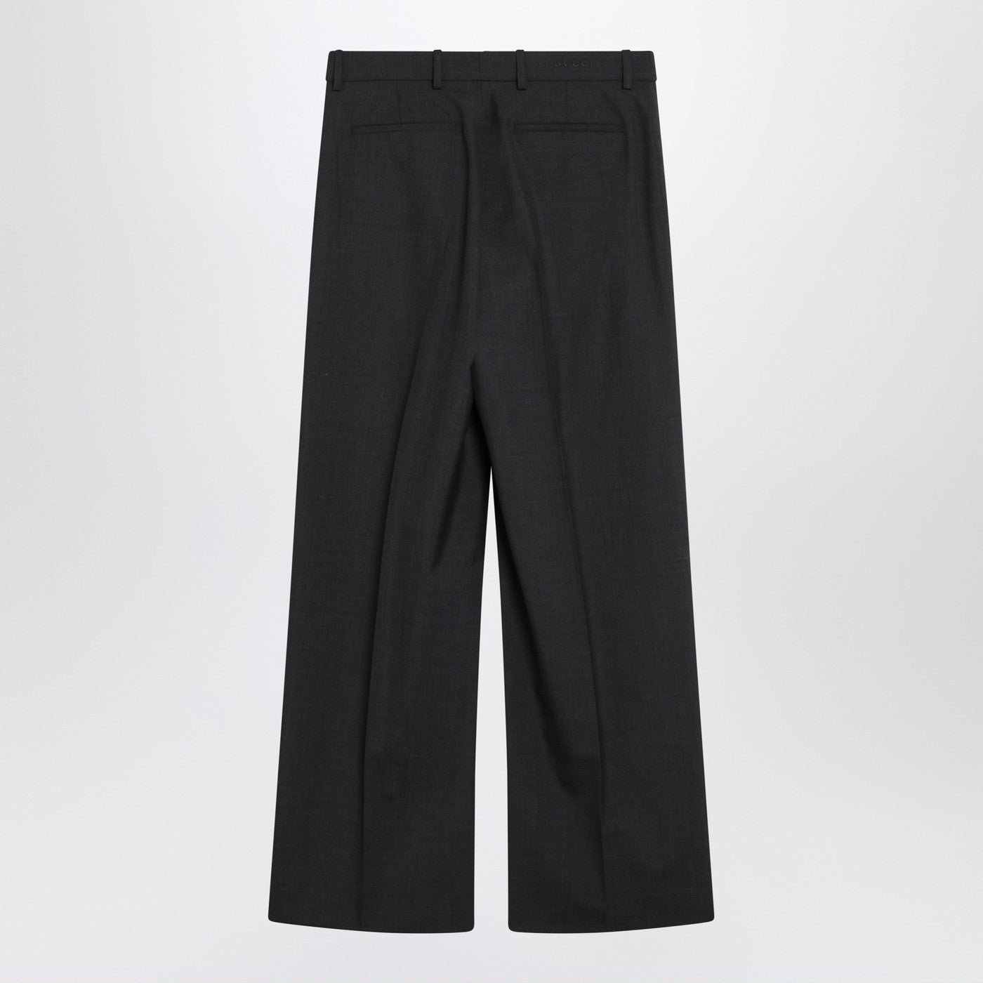 Gucci Wide-Leg Grey Wool Trousers Women GUCCI