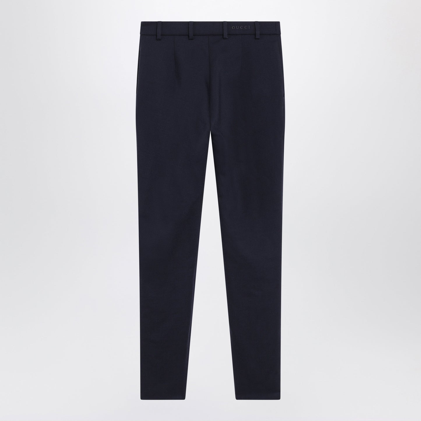 Gucci Slim Blue Wool Trousers Women GUCCI