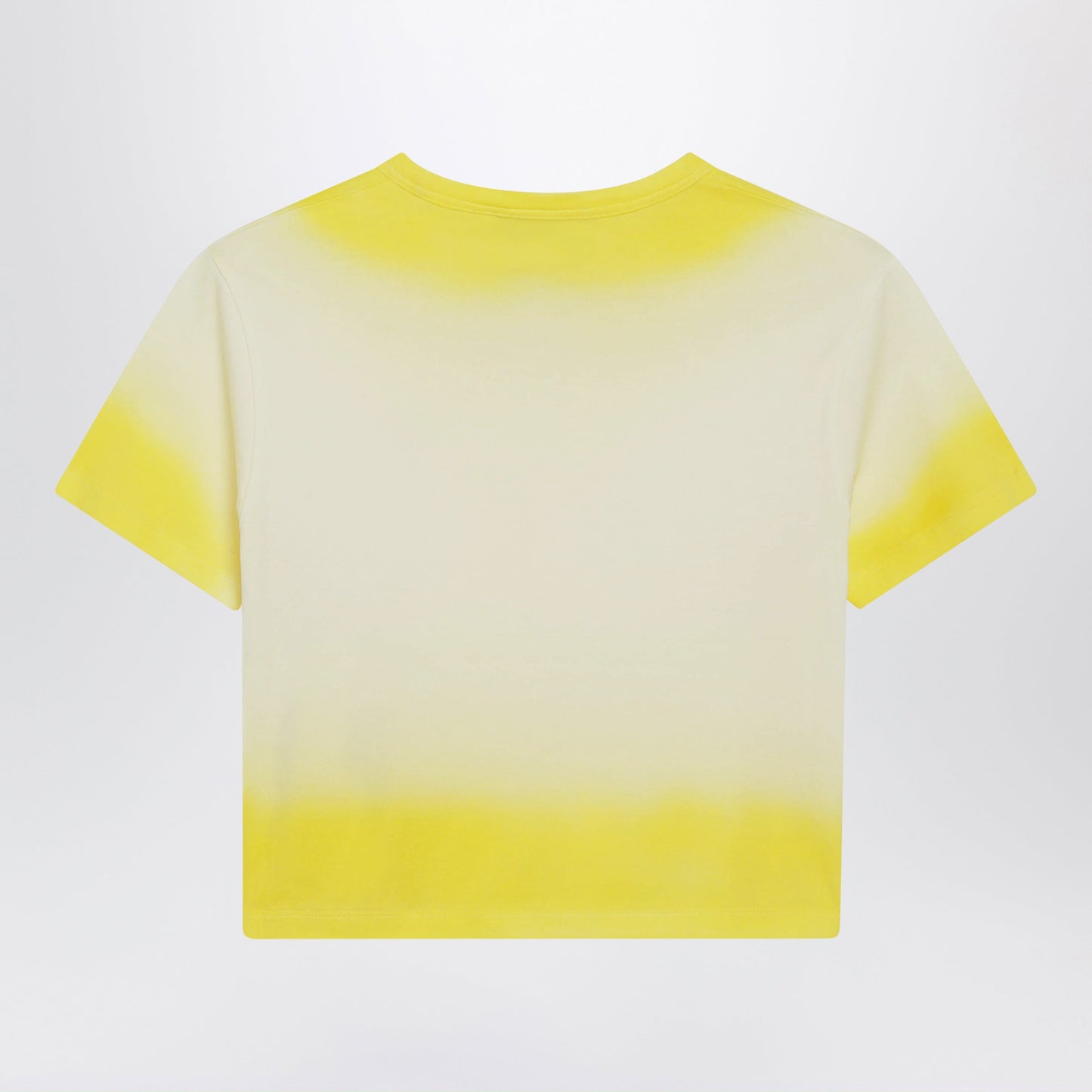 Gucci Yellow Cropped T-Shirt With Gradient Effect Women GUCCI