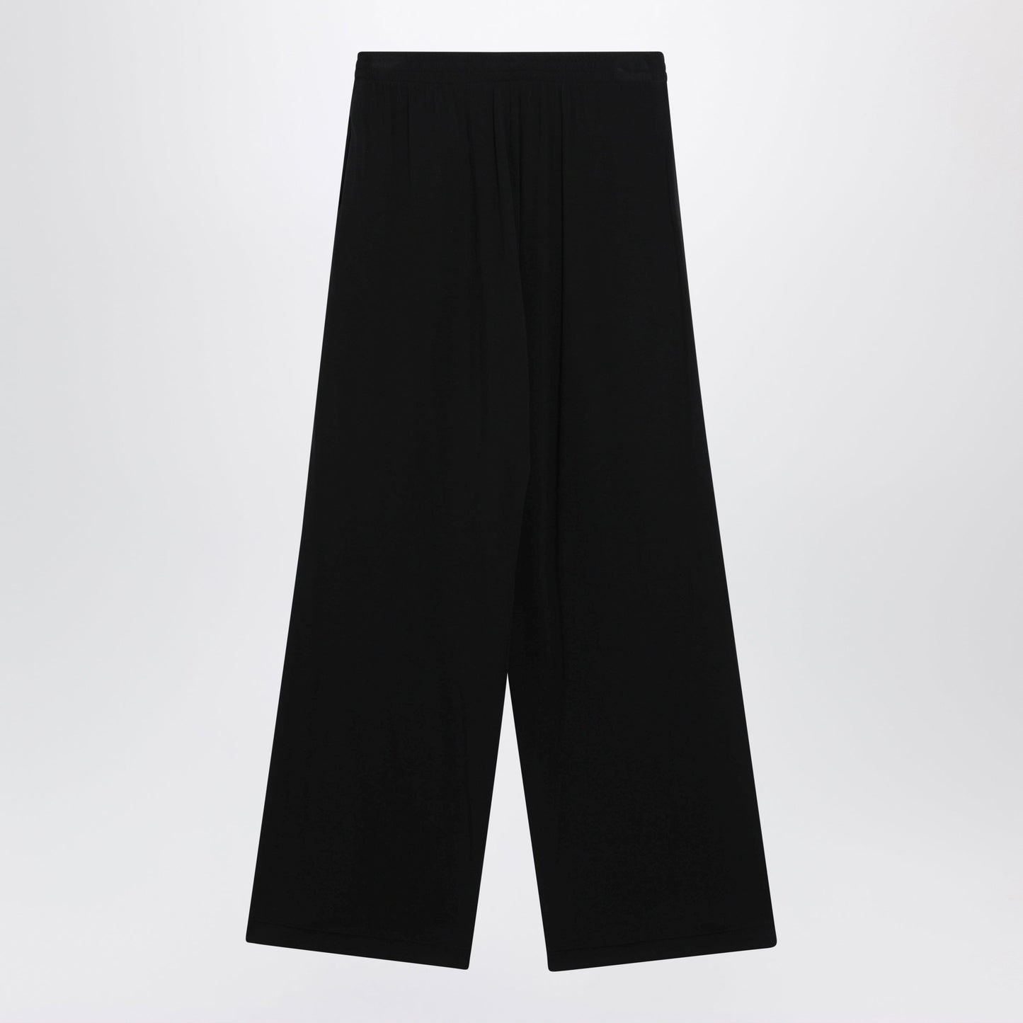 Balenciaga Palazzo Trousers With Elastic Waist In Black Wool Women BALENCIAGA