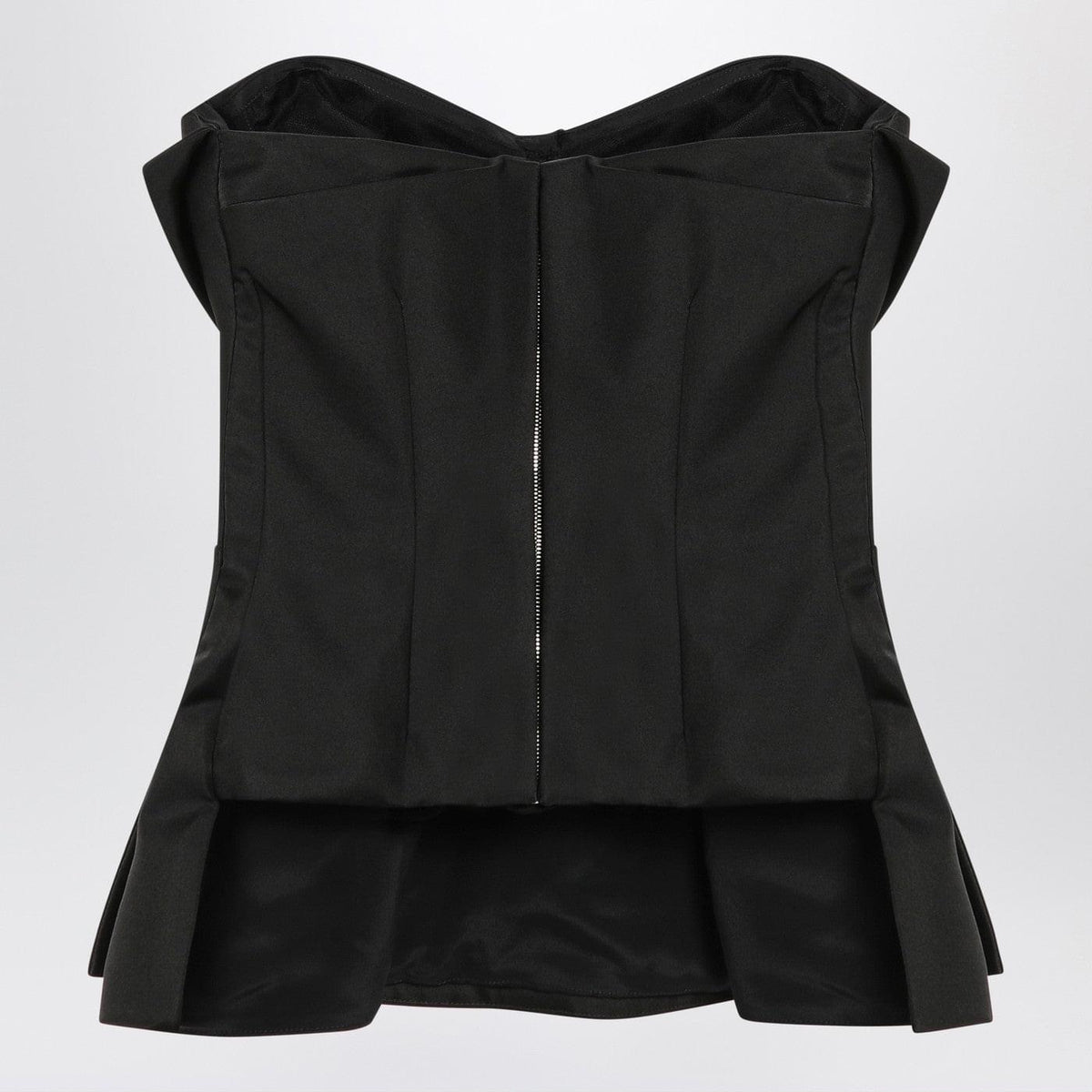 Alexander Mcqueen Black Corset Top In Silk Blend Women ALEXANDER MCQUEEN