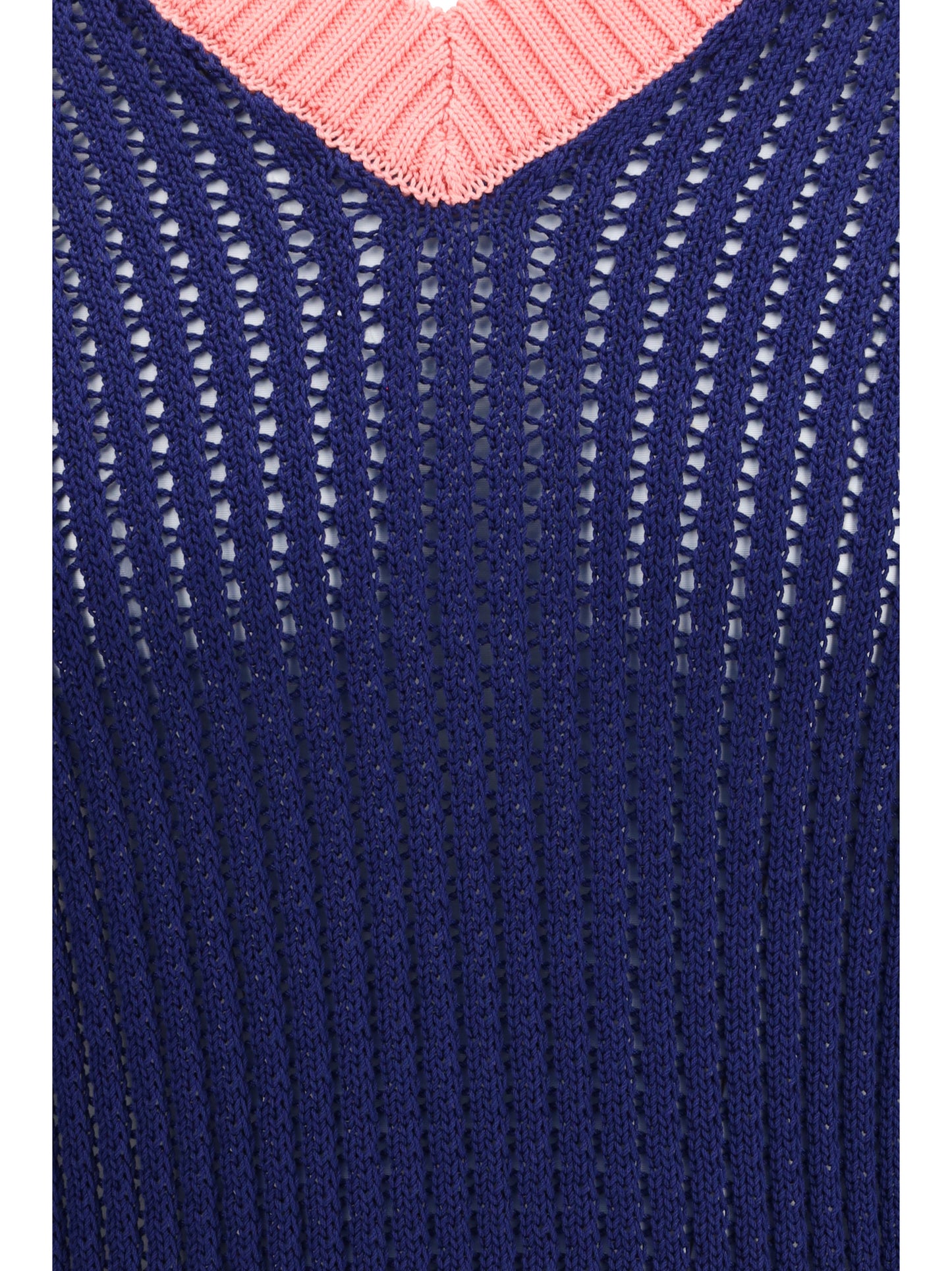 Fendi Men Ribbed V-Neck Sweater With Ff Motif FENDI