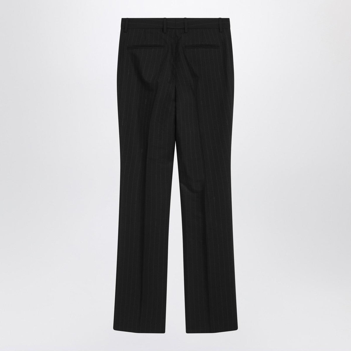 Gucci Black Wool Pinstripe Trousers Women Women GUCCI