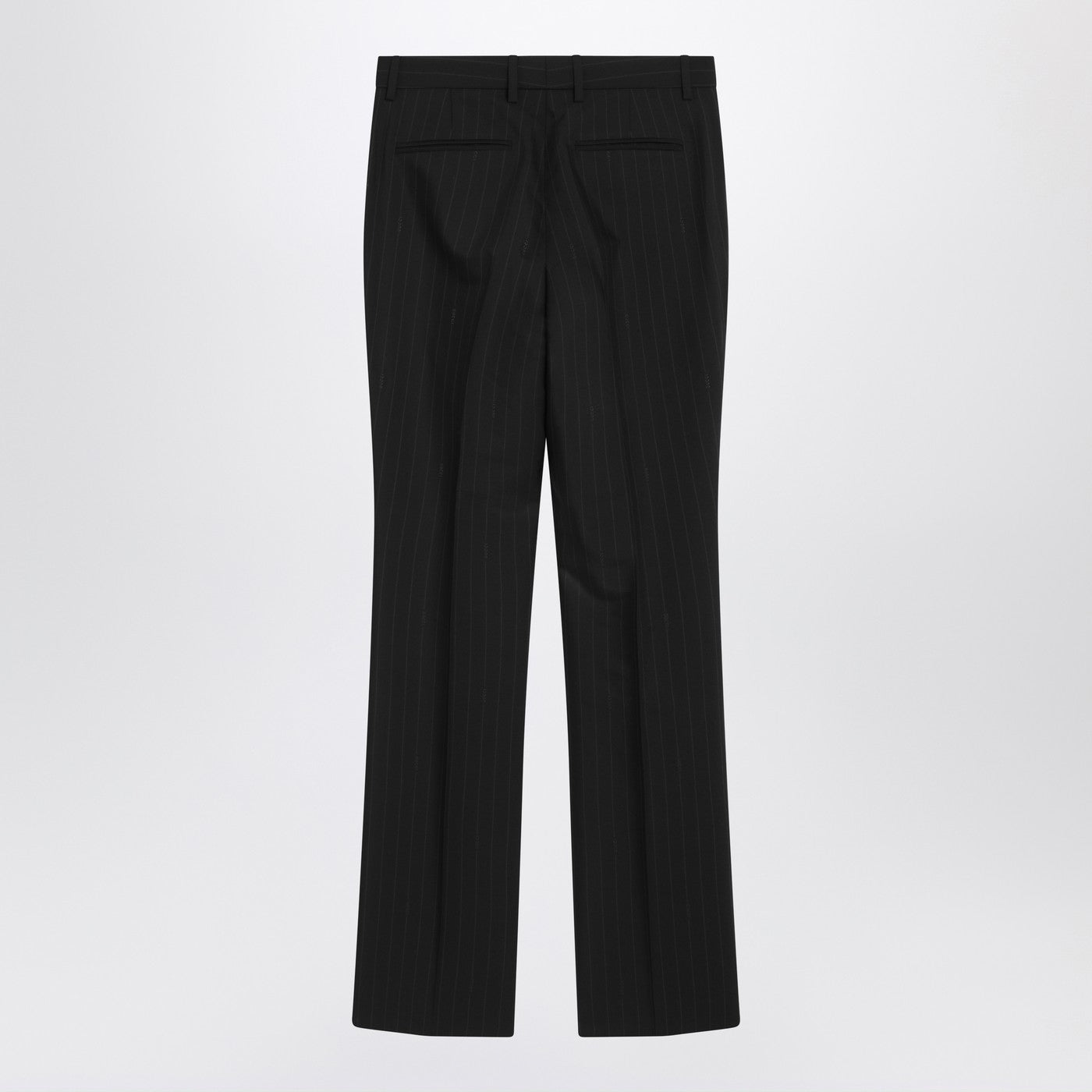 Gucci Black Wool Pinstripe Trousers Women GUCCI
