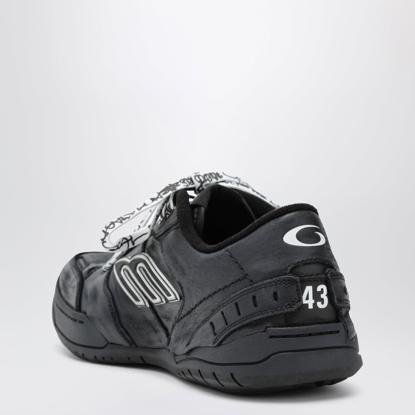 Balenciaga Hamptons Worn-Out Black Sneakers Men BALENCIAGA