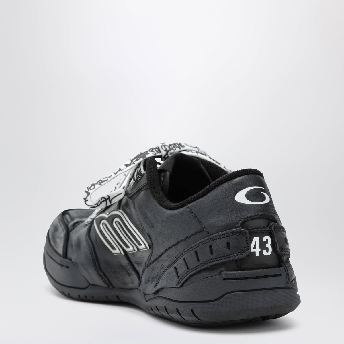 Balenciaga Hamptons Worn-Out Black Sneakers Men BALENCIAGA