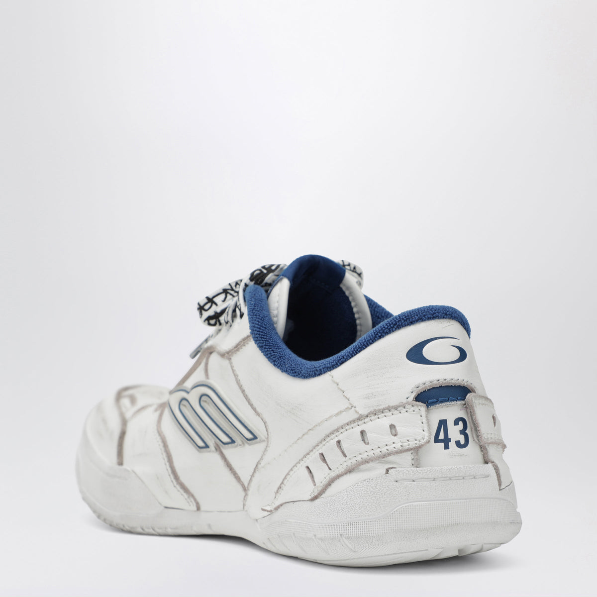 Balenciaga White/Blue Hamptons Worn-Out Sneakers Men BALENCIAGA