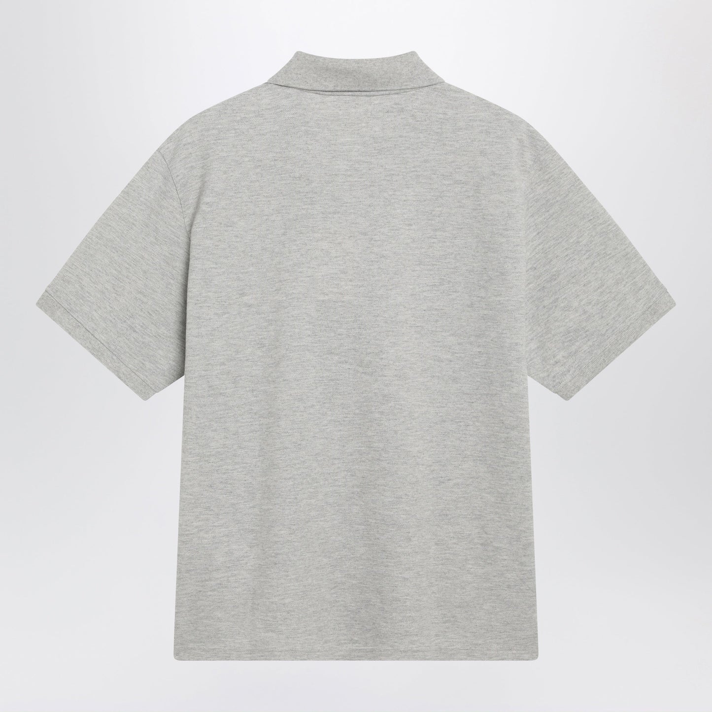 Saint Laurent Grey Cotton Pique Polo With Cassandre Logo Men SAINT LAURENT