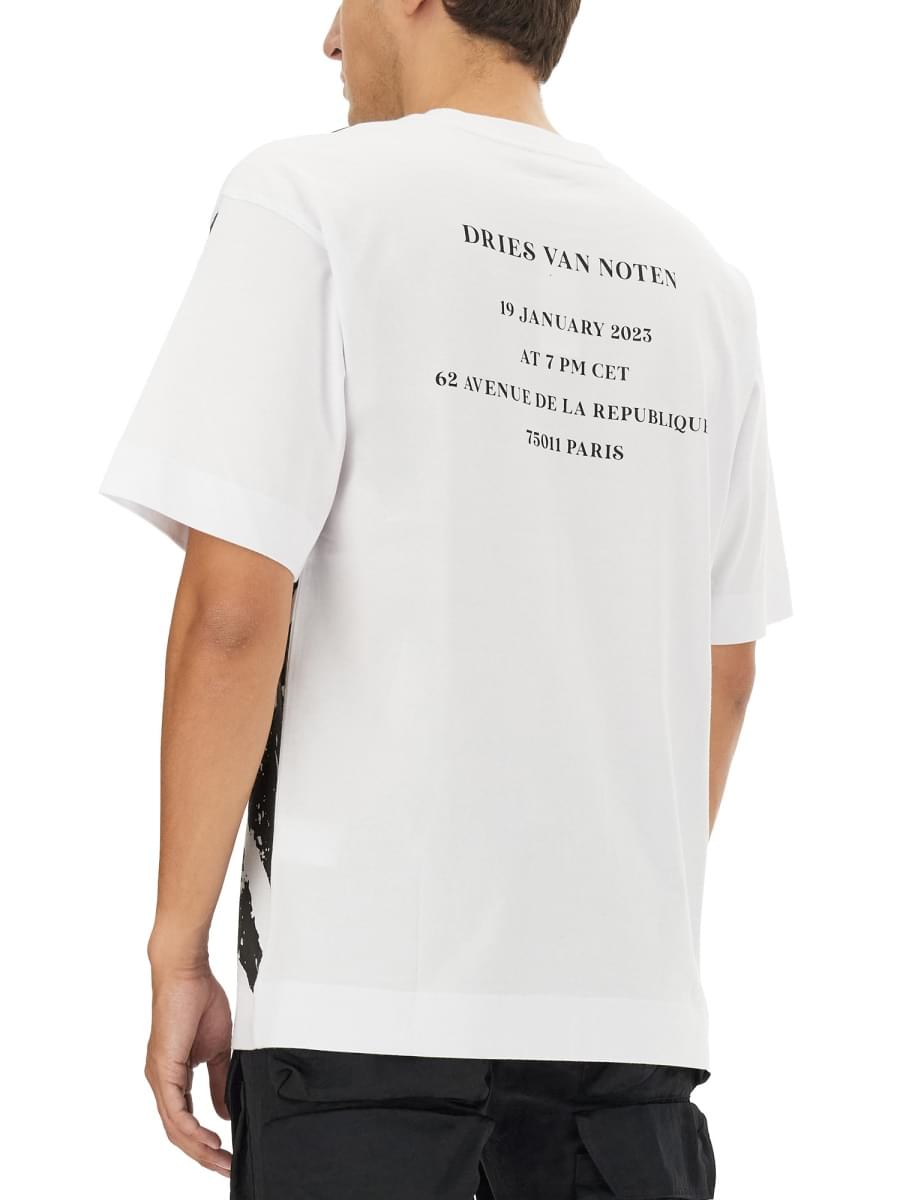 Dries Van Noten Men Logo Print T-Shirt DRIES VAN NOTEN