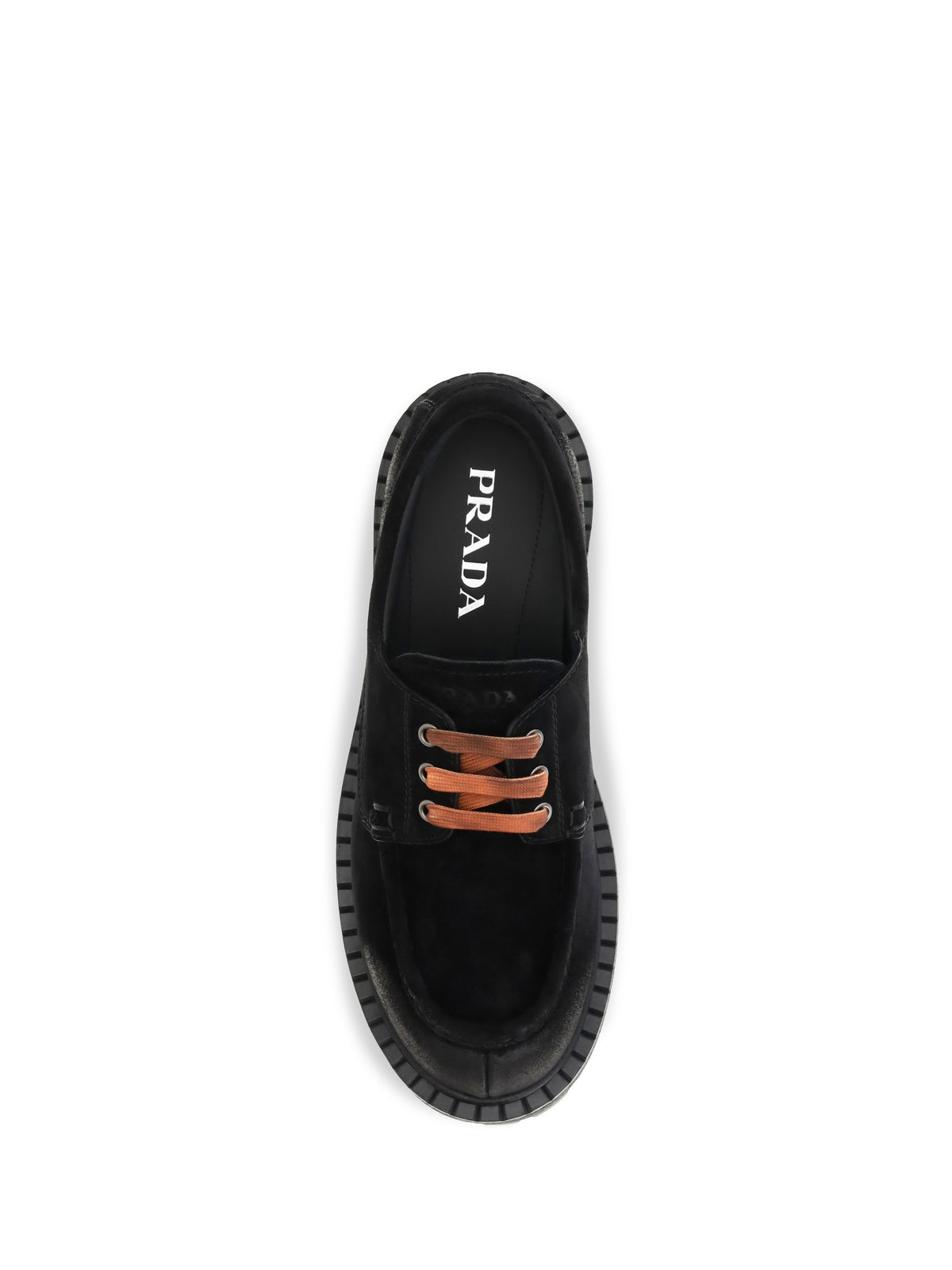 Prada Men Suede Lace-Up Loafers PRADA