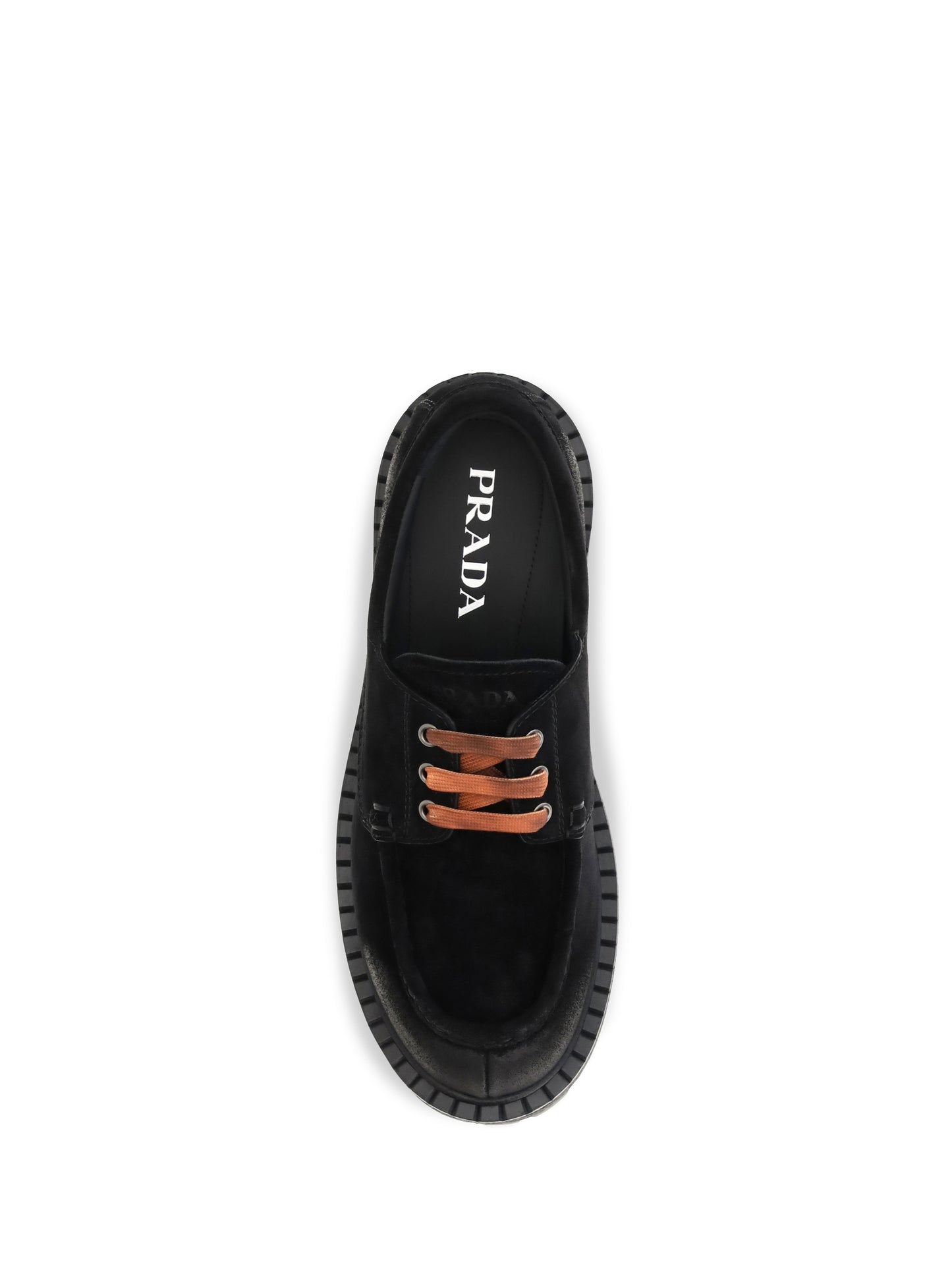 Prada Men Suede Lace-Up Loafers PRADA