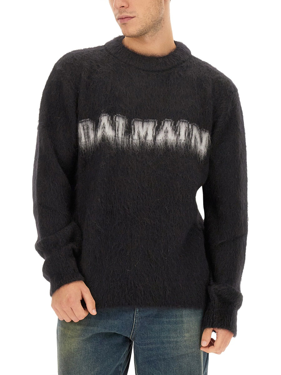 Balmain Men Retro Logo Pullover BALMAIN