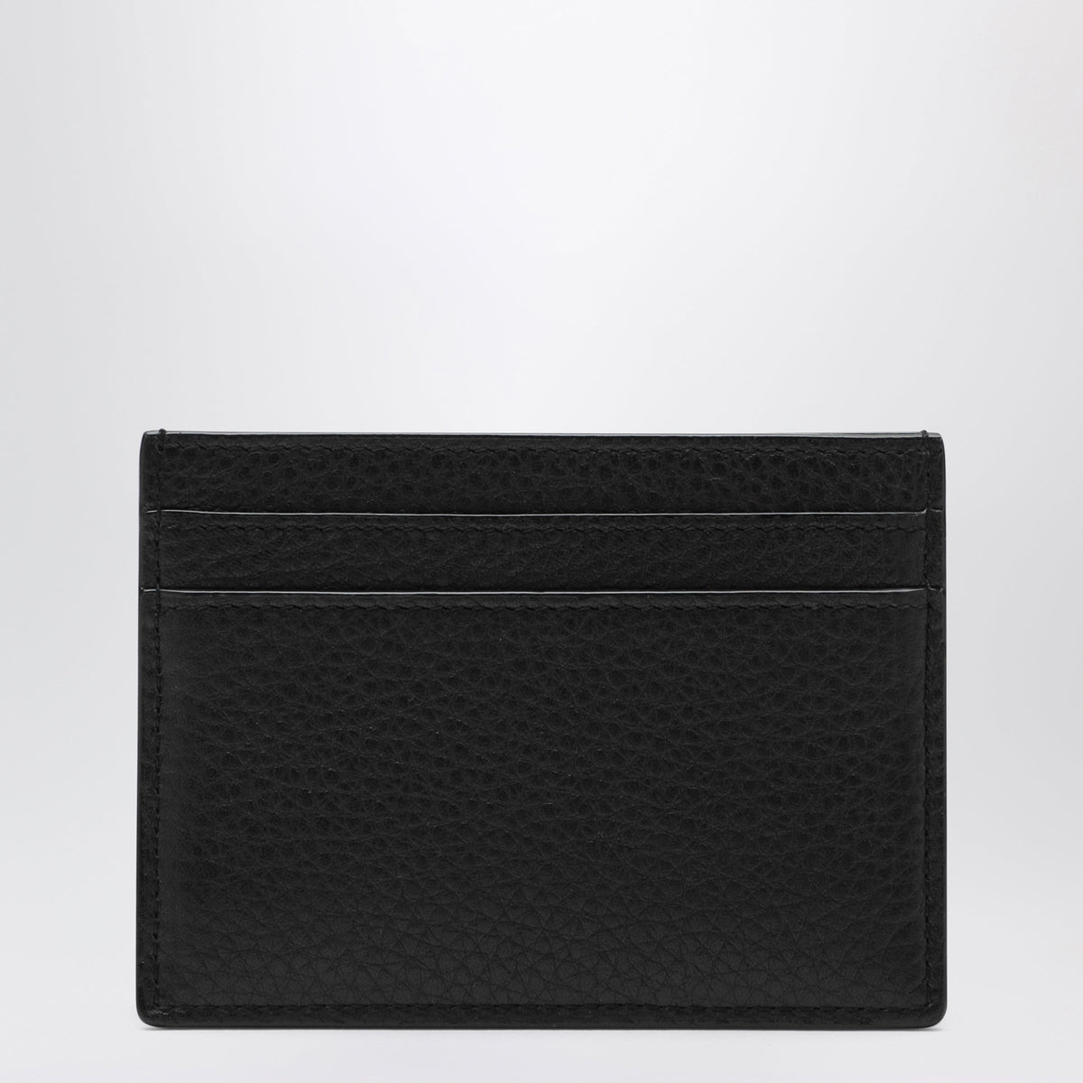 Saint Laurent Tiny Cassandre Card Holder In Black Hammered Leather Men SAINT LAURENT