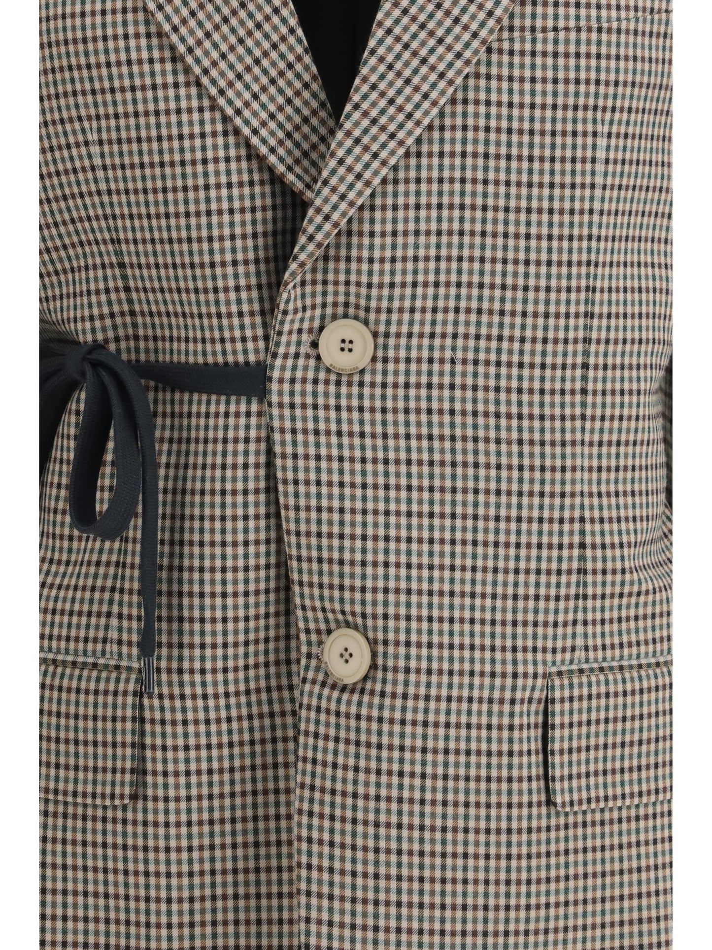 Balenciaga Women Single-Breasted Vichy Jacket BALENCIAGA