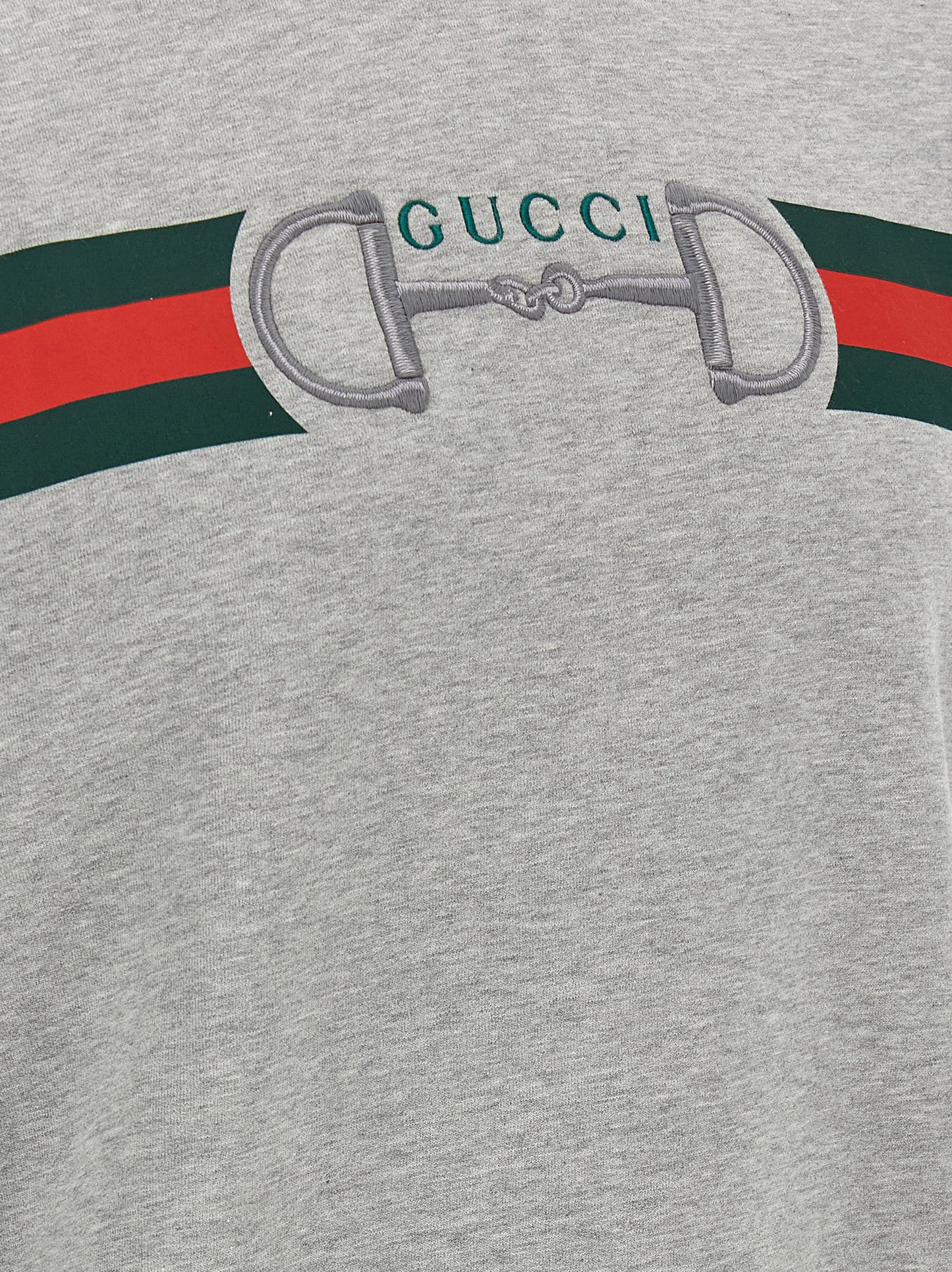 Gucci Men Web Ribbon And Horsebit Sweatshirt GUCCI