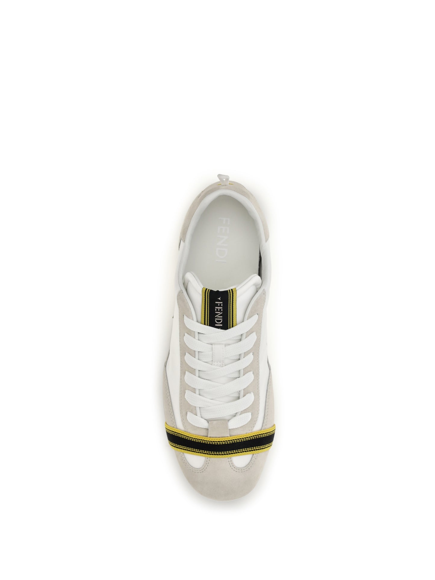 Fendi Men Wrap Suede And Fabric Sneakers FENDI