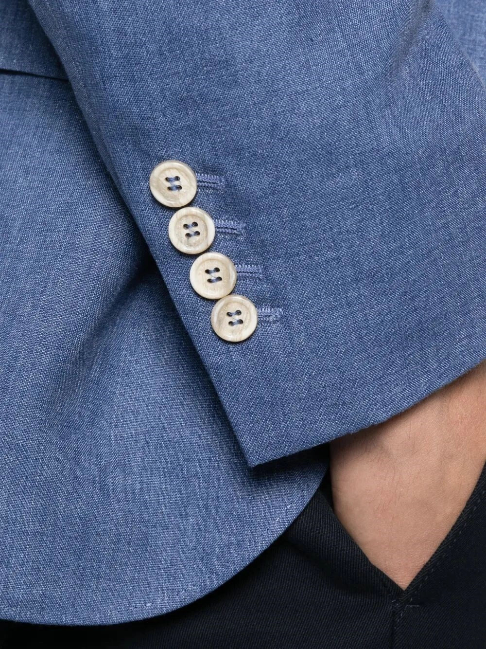 Brunello Cucinelli Men Linen Deconstructed Blazer BRUNELLO CUCINELLI