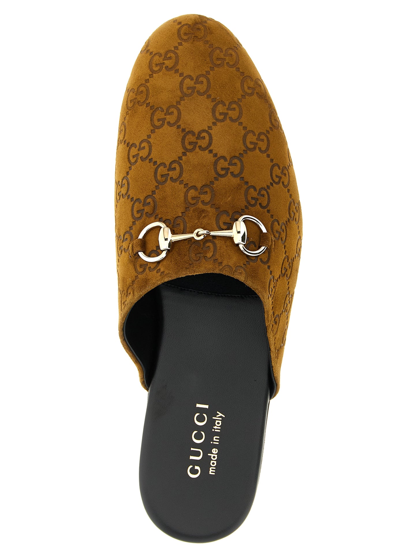 Gucci Men Sabot Suede Horsebit GUCCI
