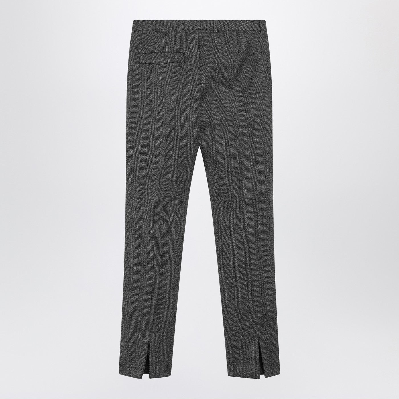 Gucci White/Black Mouline Fabric Trousers Men GUCCI