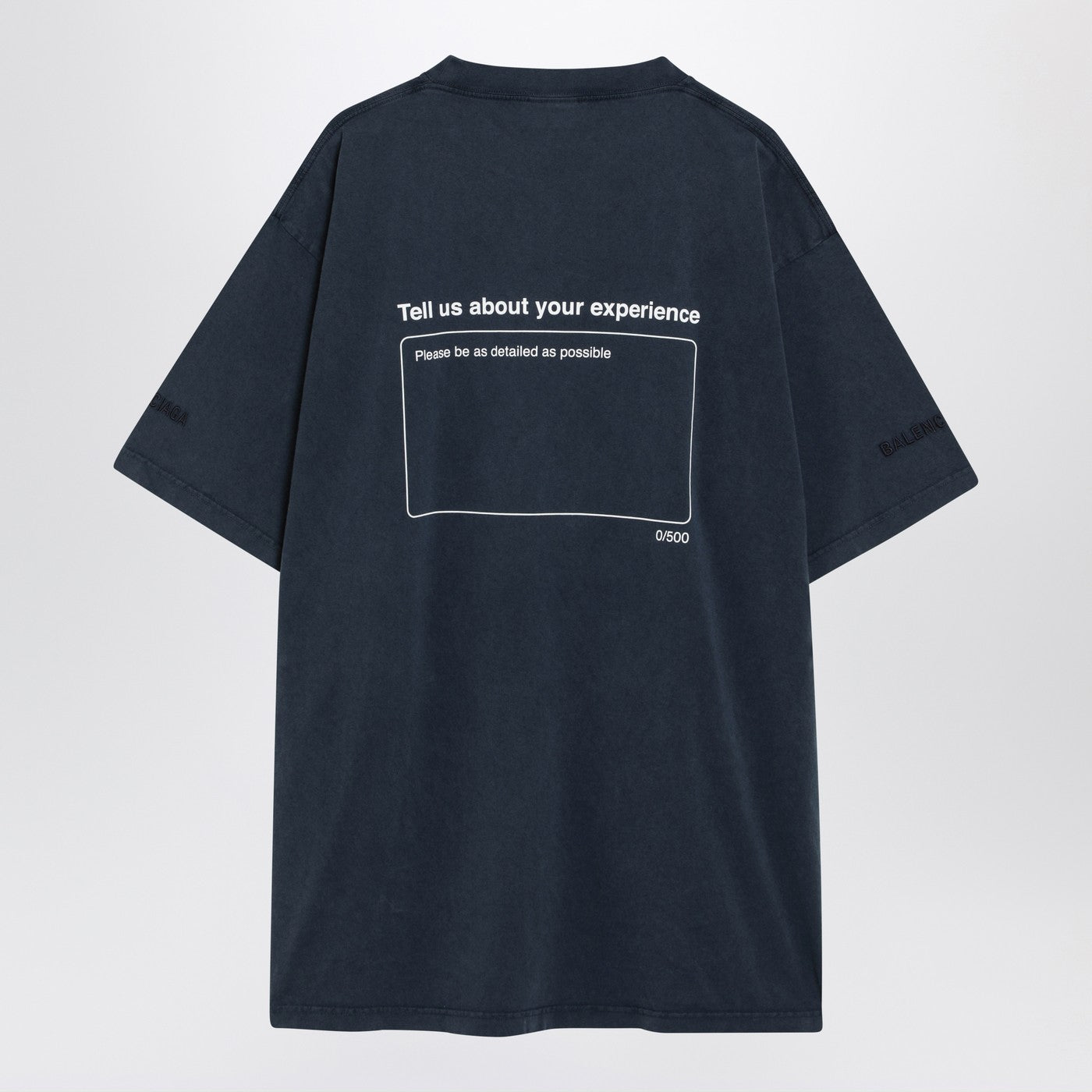 Balenciaga Washed Navy Blue Oversized T-Shirt Men BALENCIAGA