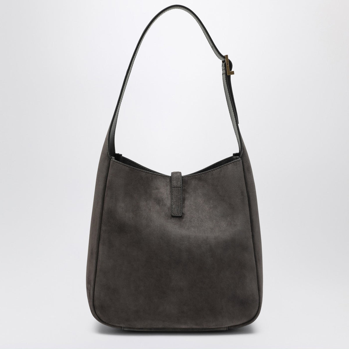 Saint Laurent Small Le 5 À 7 Grey Suede Bag Women.