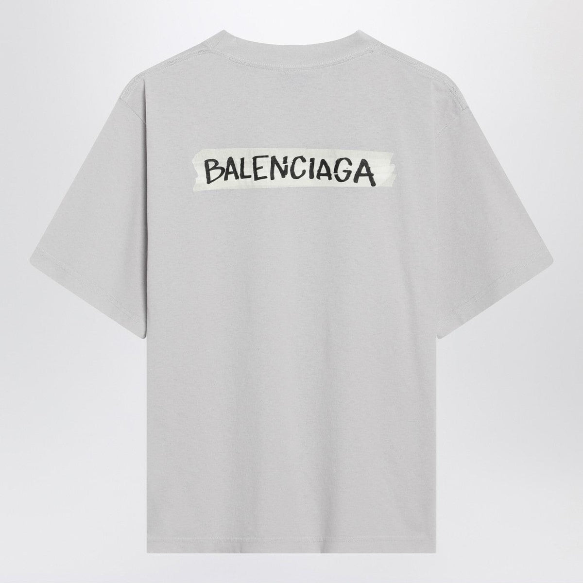 Balenciaga White Masking Tape T-Shirt, Medium Fit Women BALENCIAGA